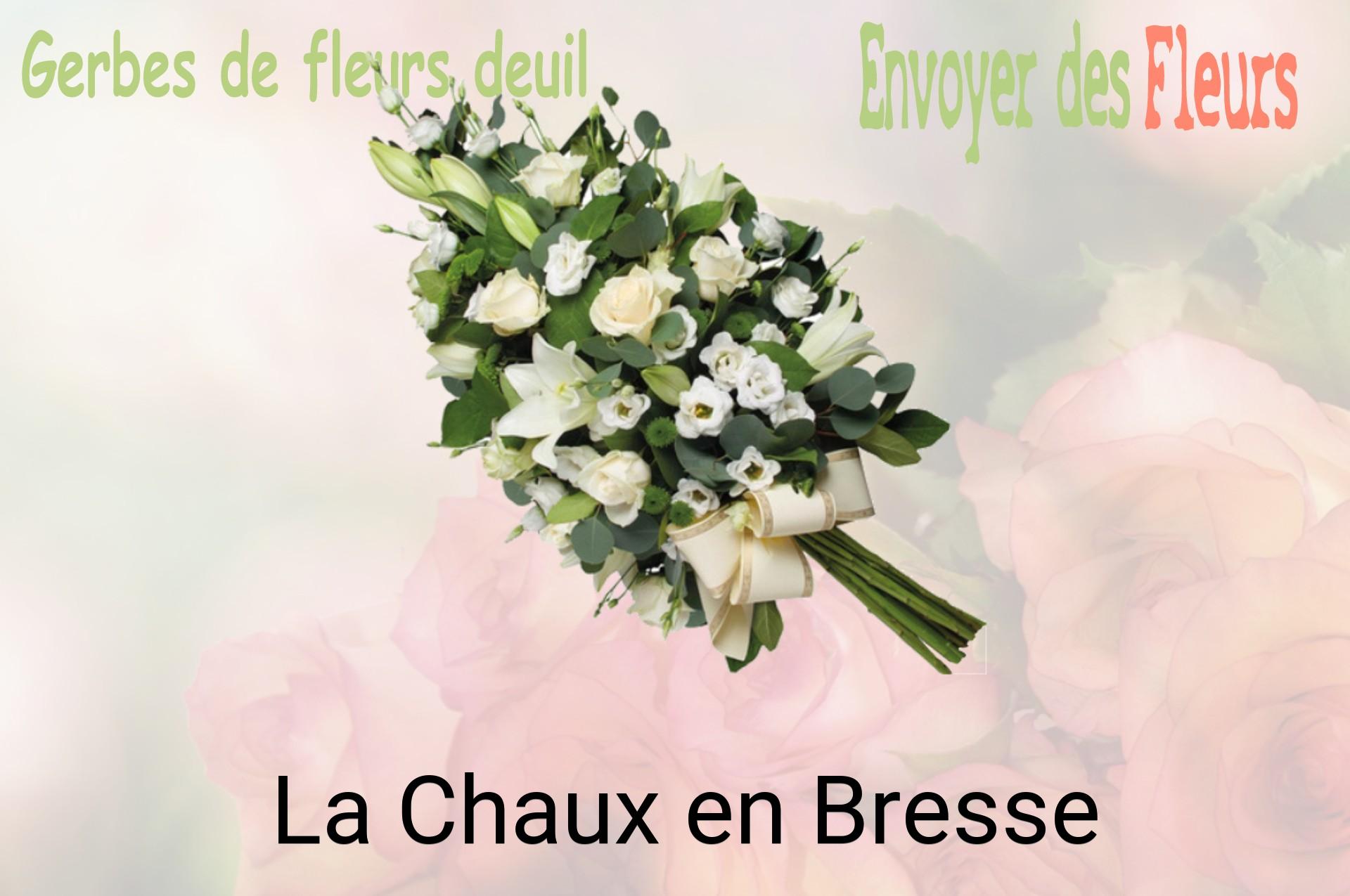 Gerbe de fleurs de deuil livrée à La Chaux-en-Bresse